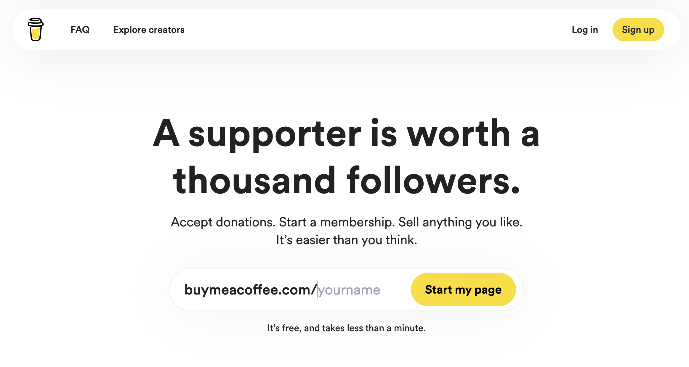 Buy me a Coffee allows you to accept recurring donations