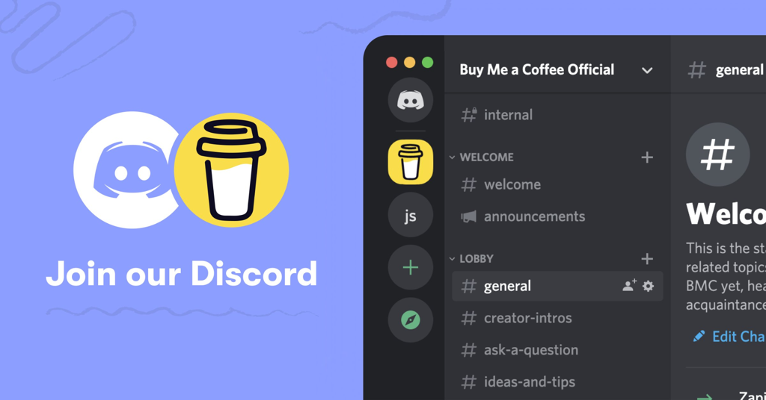 Buy me a Coffee Discord Integration 